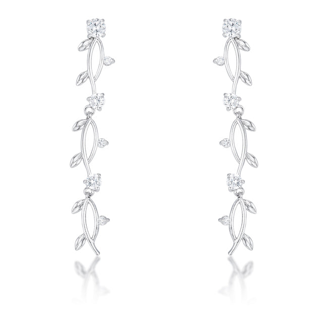 Avera 1.1Ct Vine Design Plated Earrings by Avera Group