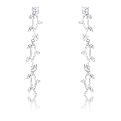 Avera 1.1Ct Vine Design Plated Earrings by Avera Group