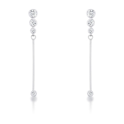 Avera 1.2Ct Graduated Plated Drop Cubic Zirconia Earrings by Avera Group