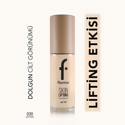 Flormar Anti-Aging Foundation Makeup - Natural Finish, SPF 30, Creamy Texture | Flormar Skin Lifting by Beauty Care Bag