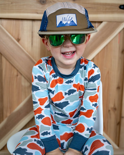 Camo fish bamboo pj set by Keep the Littles Wild