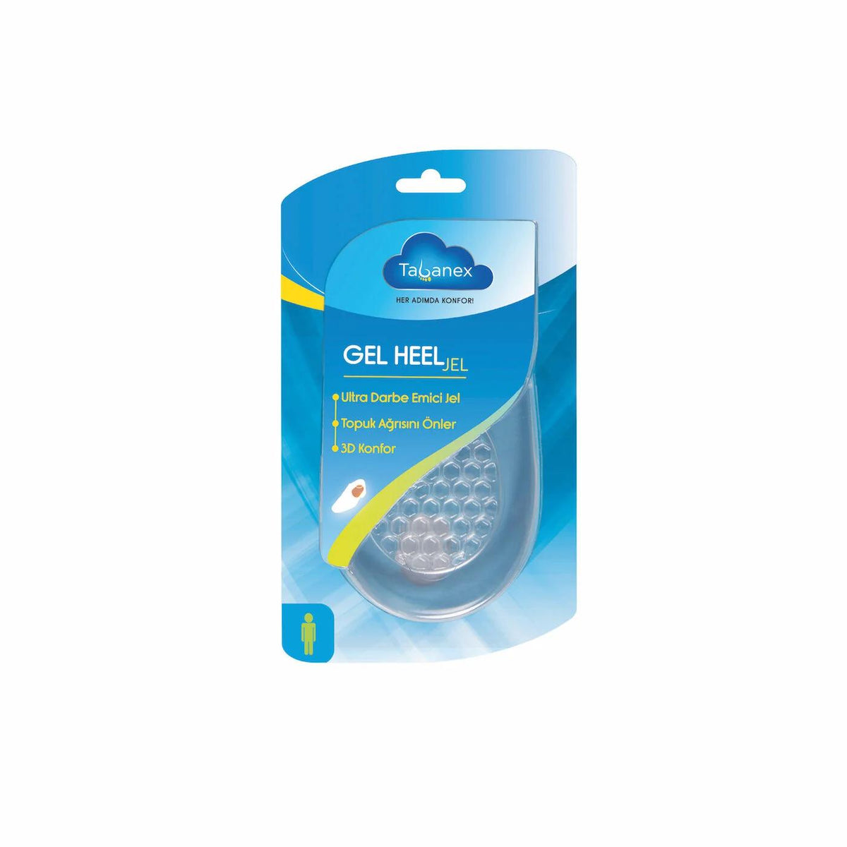 Tabanex Gel Heel Pad for Men Comfort Cushion 1 Count by Beauty Care Bag