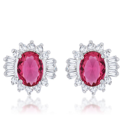 Chrisalee 3.3ct CZ Classic Stud Earrings in Pink by Avera Group