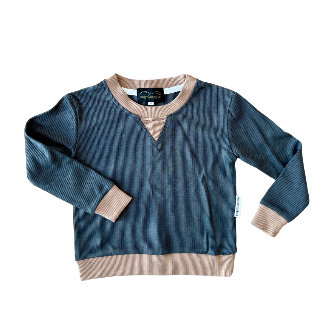 Ribbed bamboo crew by Keep the Littles Wild