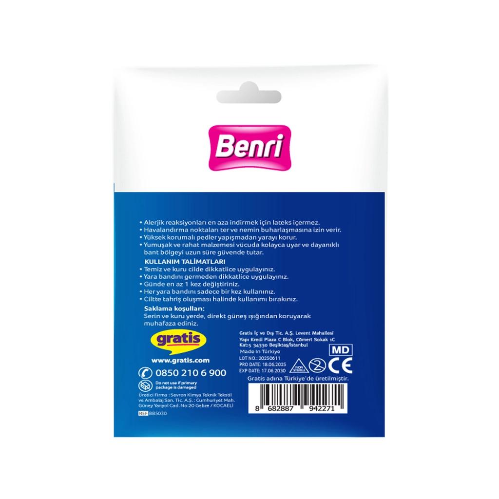 Benri Assorted Adhesive Bandages with Breathable Protection, 50-Pack by Beauty Care Bag