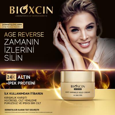 Bioxcin Anti-Aging Face Cream with Gold Particles - Luxurious Hydrating Cream for Fine Lines & Wrinkles, 1.69 fl oz by Beauty Care Bag