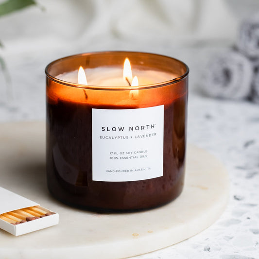 Eucalyptus + Lavender - Signature 3-Wick Candle by Slow North