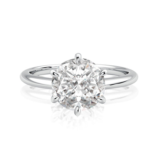 Rodiffy Moissanite 2.0 Ct Round Cut 6 Prong Engagement Ring For Women by Avera Group