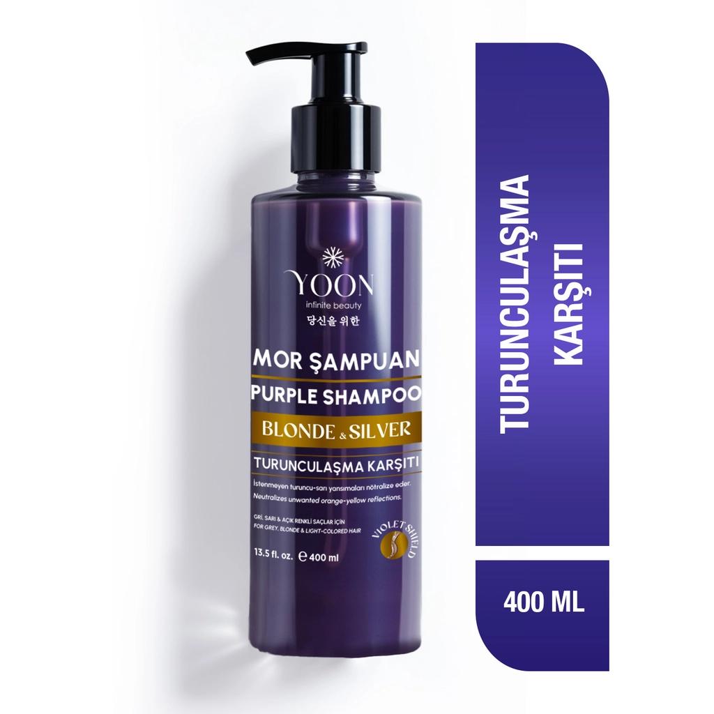 Yoon Anti-Brassiness Purple Shampoo for Blonde Hair 400 ml by Beauty Care Bag