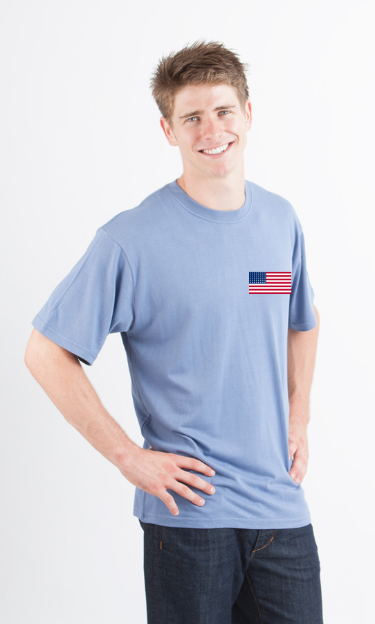 American Flag men's bamboo graphic T-shirt – view 13