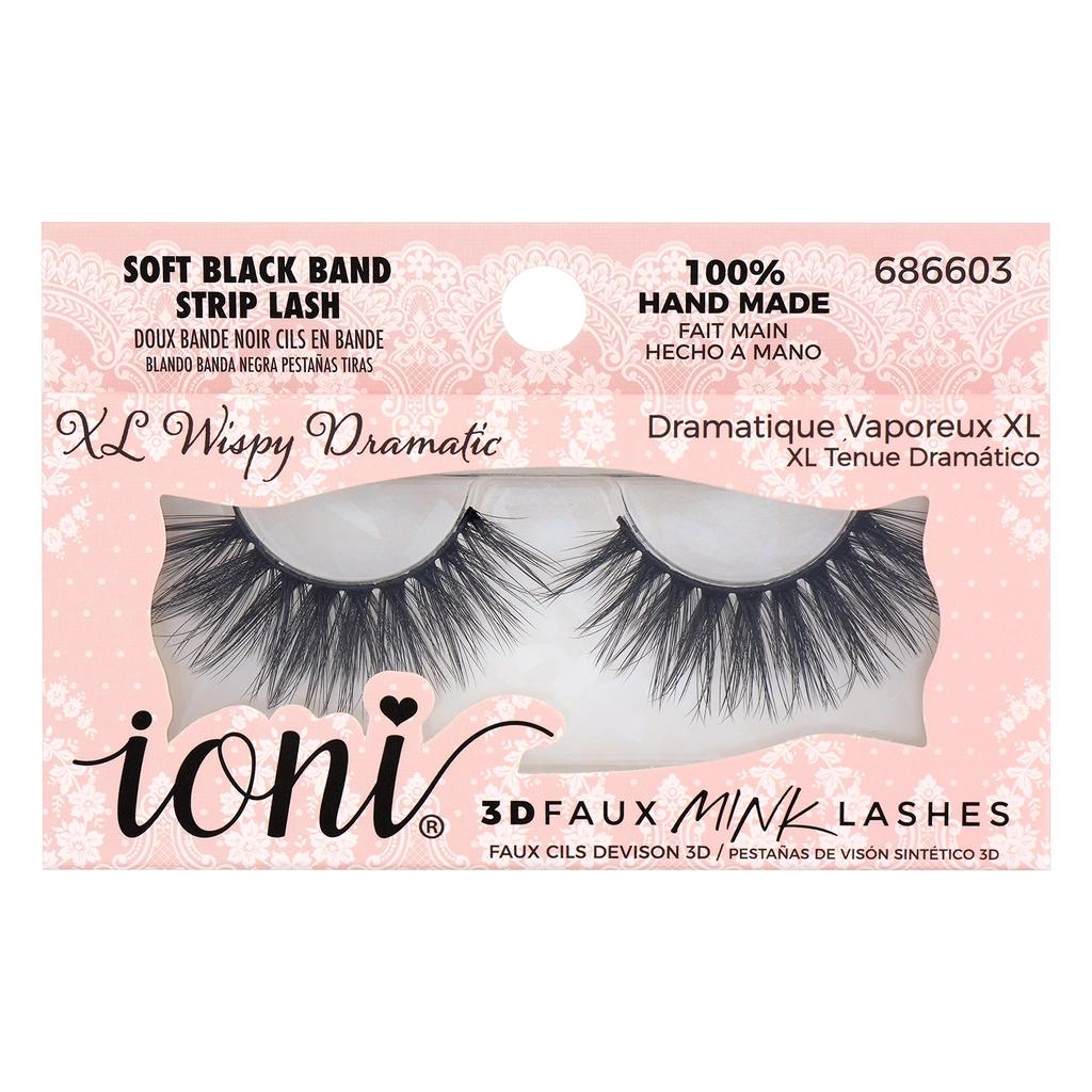 Ioni 3D False Eyelashes XL Wispy Fine-Tipped Lashes by Beauty Care Bag
