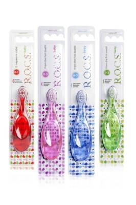 Rocs Baby Toothbrush - Ultra Soft Bristles for 0-3 Years Old Infants - Gentle Oral Care by Beauty Care Bag