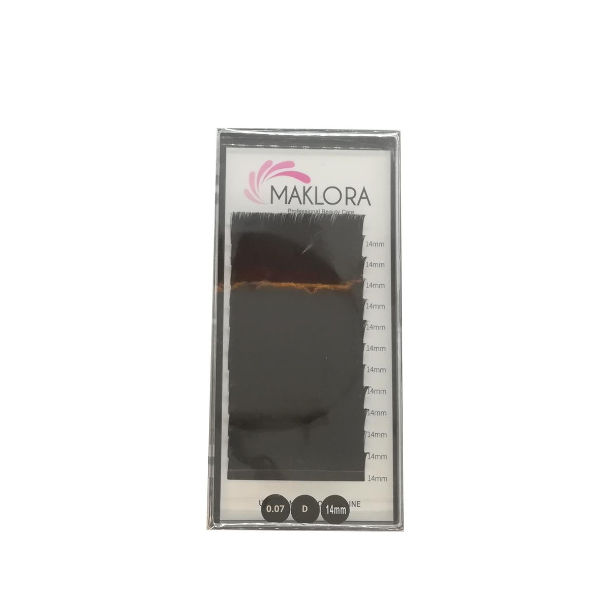 Maklora Volume Silk False Eyelashes D Curl 0.07 Thickness 14mm Length by Beauty Care Bag