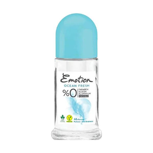 Emotion Ocean Fresh Roll-On Deodorant - Natural, Vegan, Aluminum-Free - 50ml by Beauty Care Bag