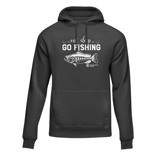 Eat Sleep Go Fishing Unisex Hoodie by Outdoorzees