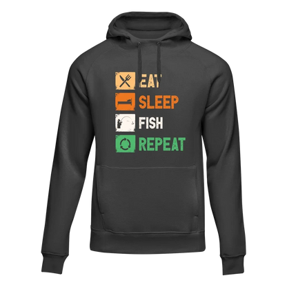 Eat Sleep Fishing Repeat Unisex Hoodie by Outdoorzees