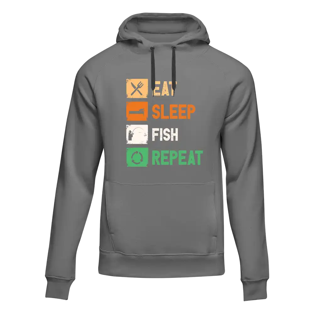 Eat Sleep Fishing Repeat Unisex Hoodie by Outdoorzees