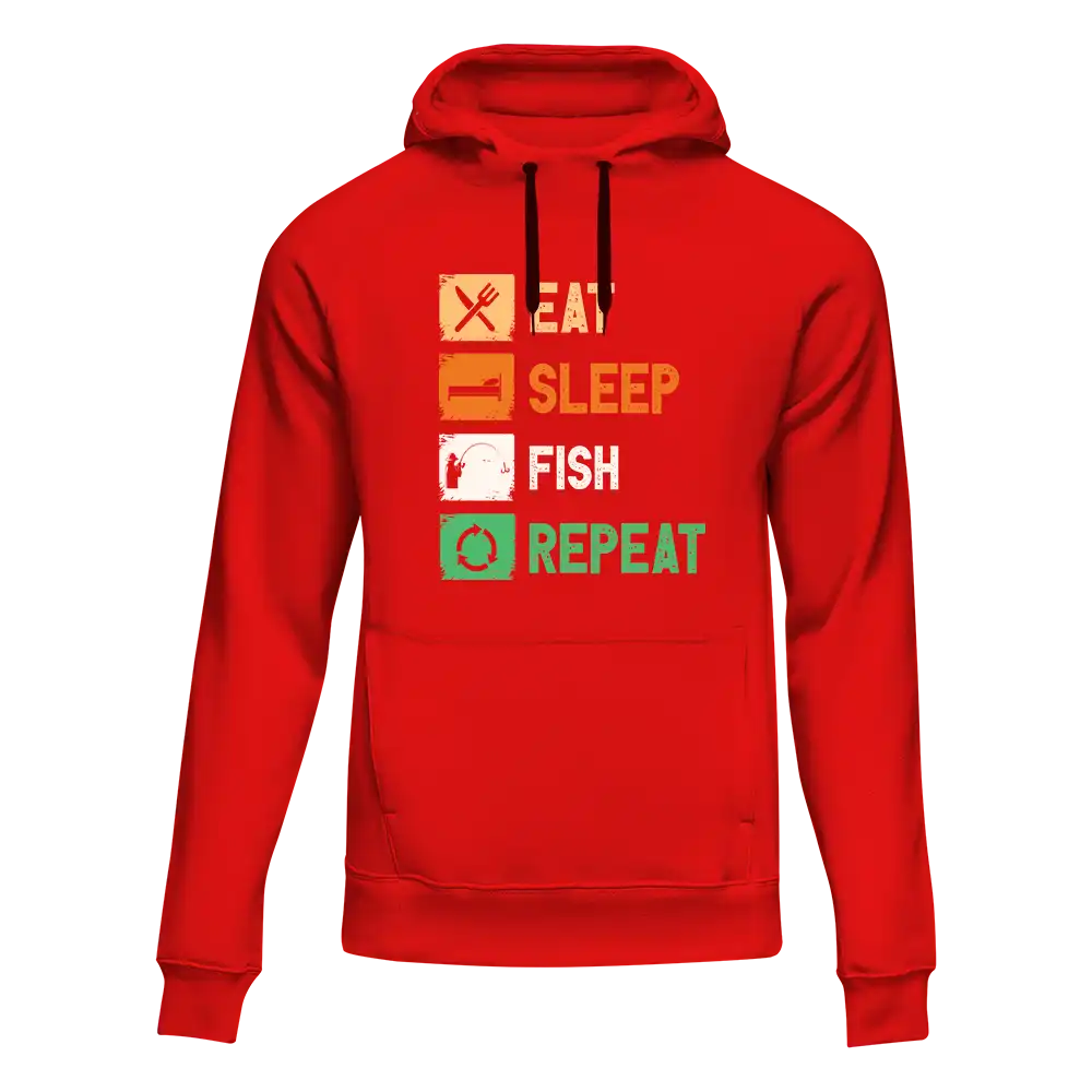 Eat Sleep Fishing Repeat Unisex Hoodie by Outdoorzees