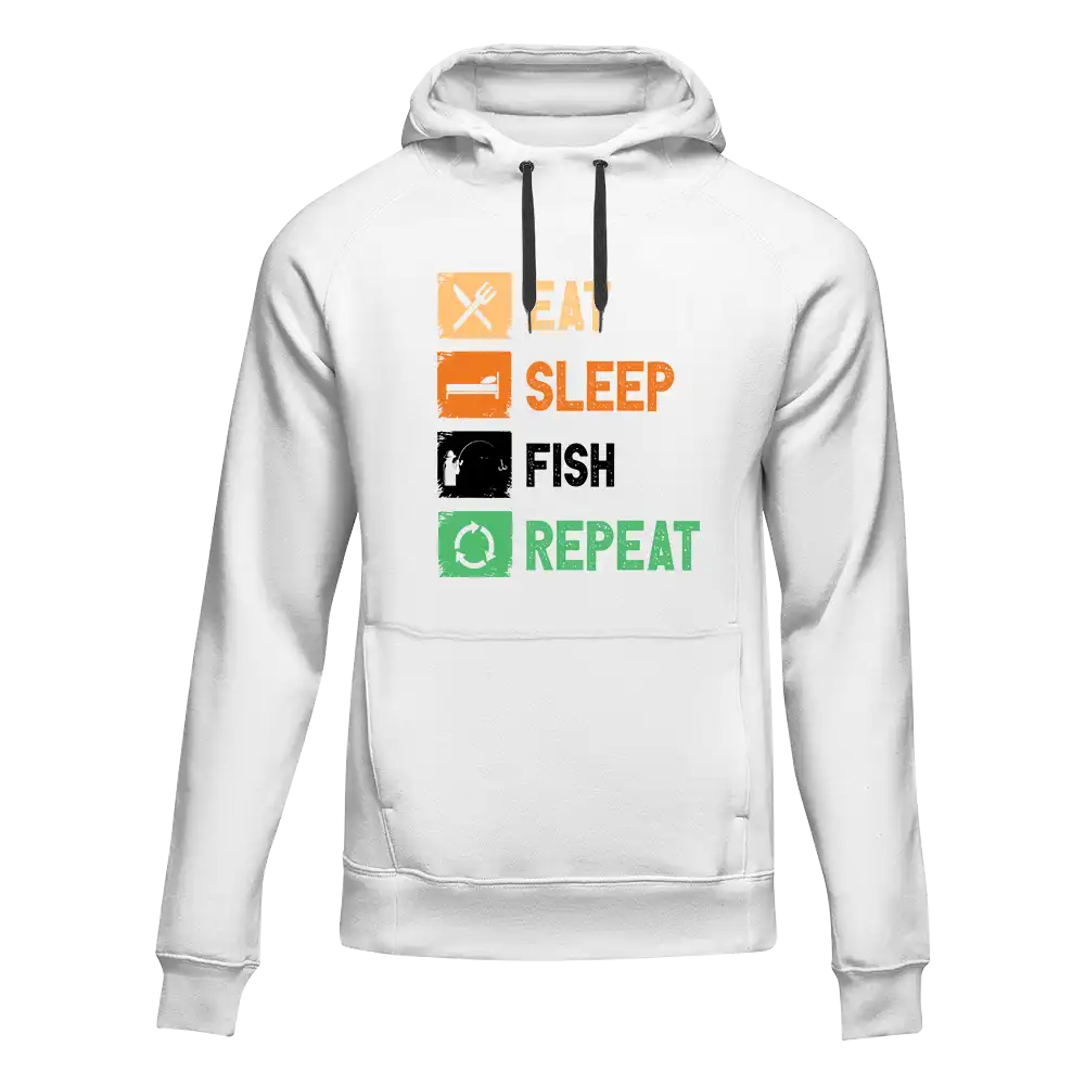 Eat Sleep Fishing Repeat Unisex Hoodie by Outdoorzees