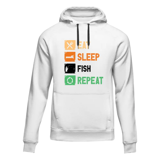 Eat Sleep Fishing Repeat Unisex Hoodie by Outdoorzees