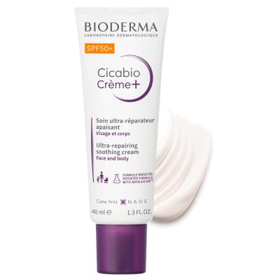 Bioderma Cicabio SPF50+ Cream - Hypoallergenic Sunscreen for Sensitive Skin, Fragrance-Free, 1.35 fl oz by Beauty Care Bag