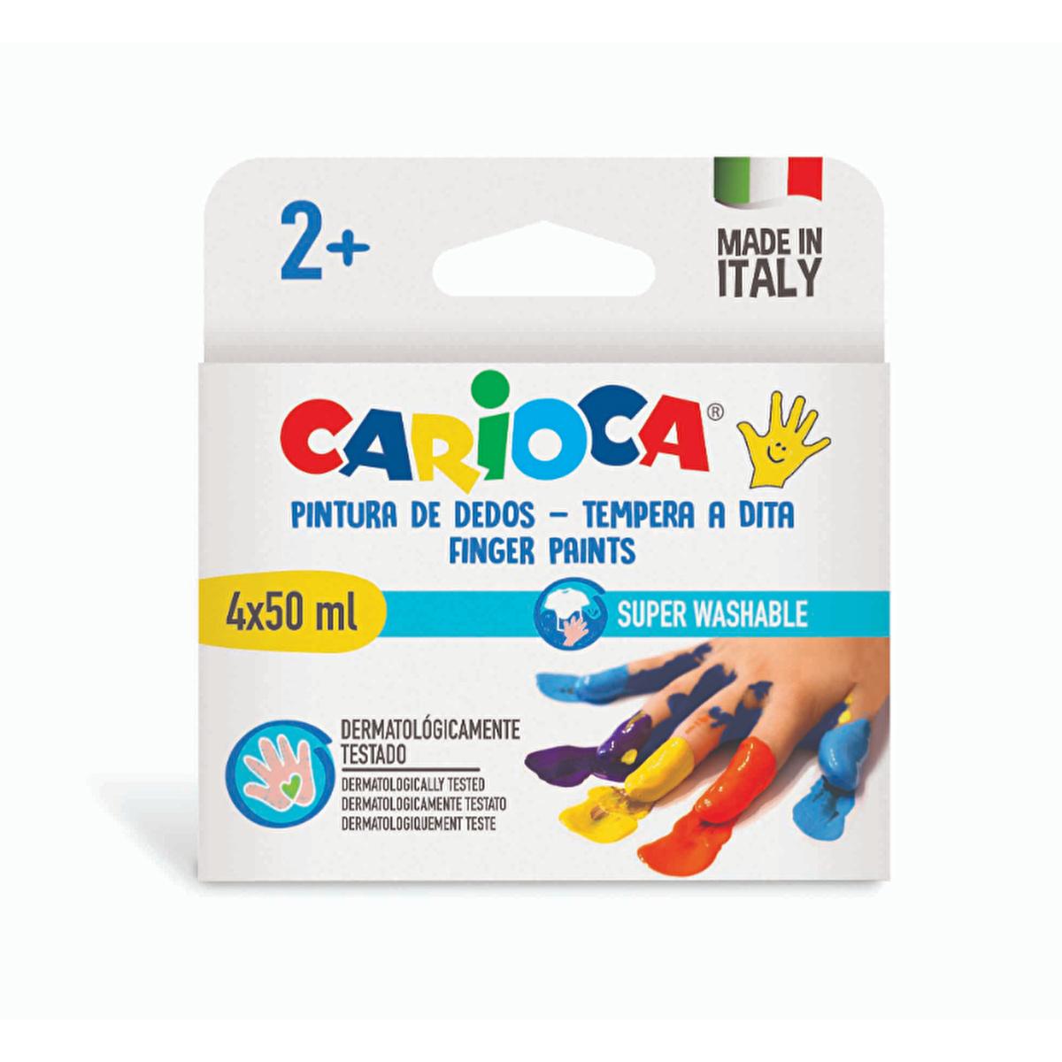 Carioca finger paint set with 4 washable colors
