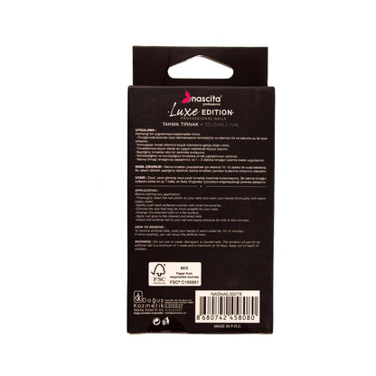 Nascita Luxe Edition Almond Turquoise Press-On Nails 24-Pack by Beauty Care Bag