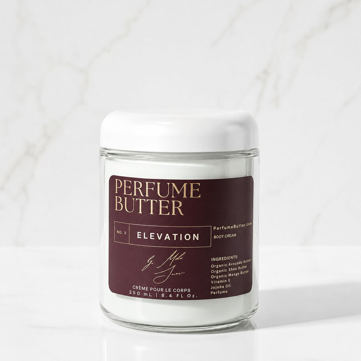 ELEVATION – The Luxury Body Butter Perfume | Floral Gardenia, Jasmine & Italian Mandarin Fragrance | Hydrating Skin Moisturizer | Sweet Elegant Long-Lasting Scent | Perfume Butter by CB