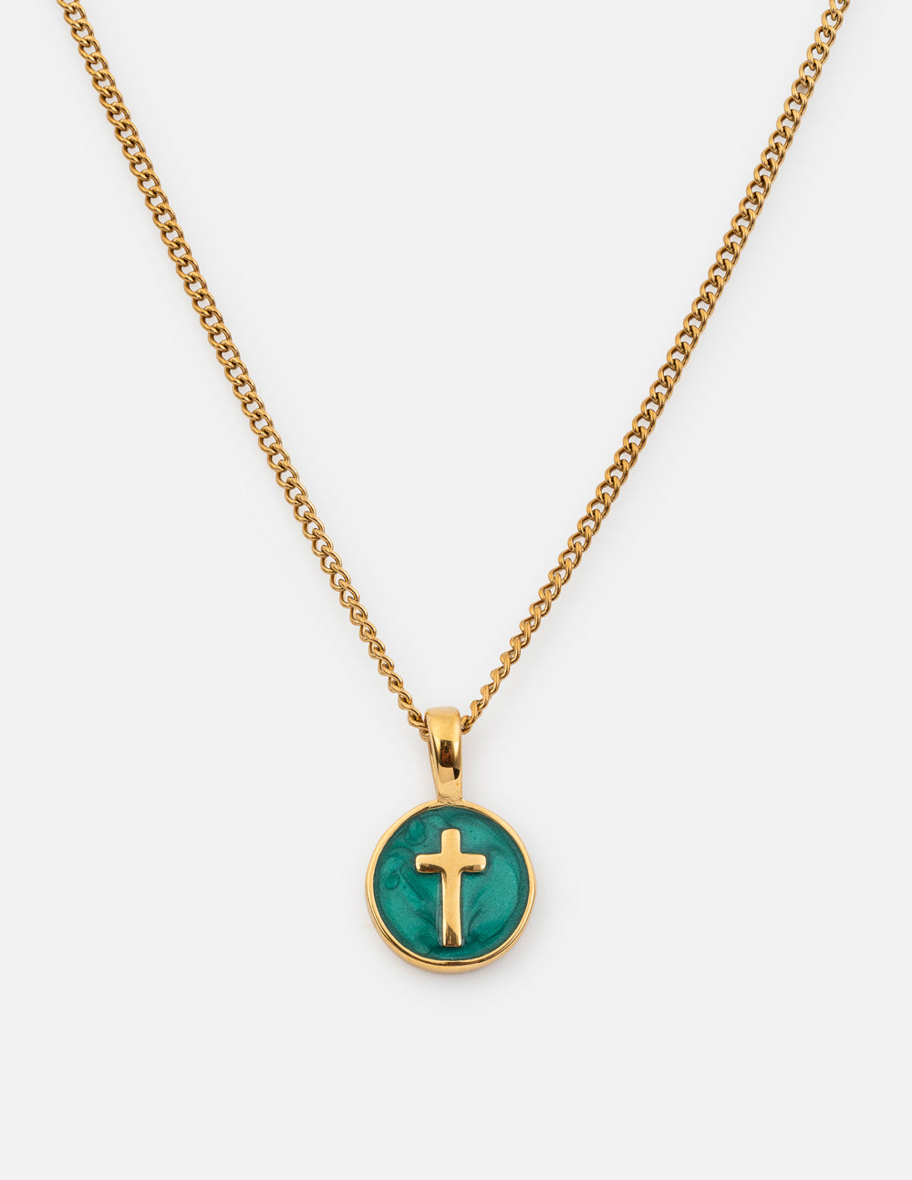 Emerald Agape Cross Pendant Necklace by Elevated Faith