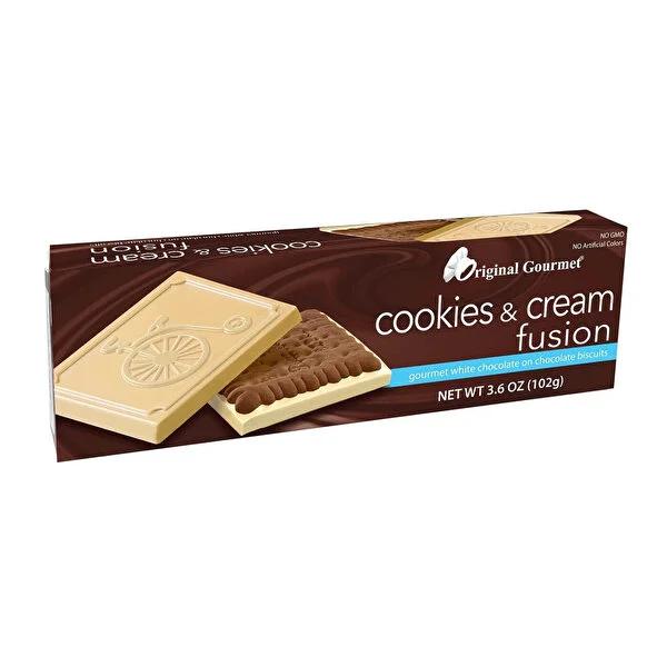 Original Gourmet Fusion white chocolate coated cookies, 3.6 oz