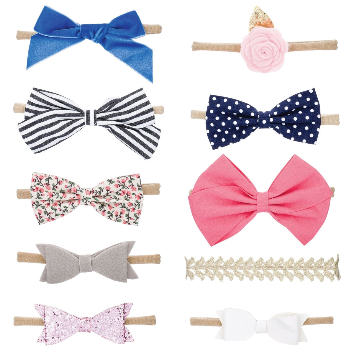 Essentials Set - Bows and Headbands - 10 Pack by Parker Baby Co.