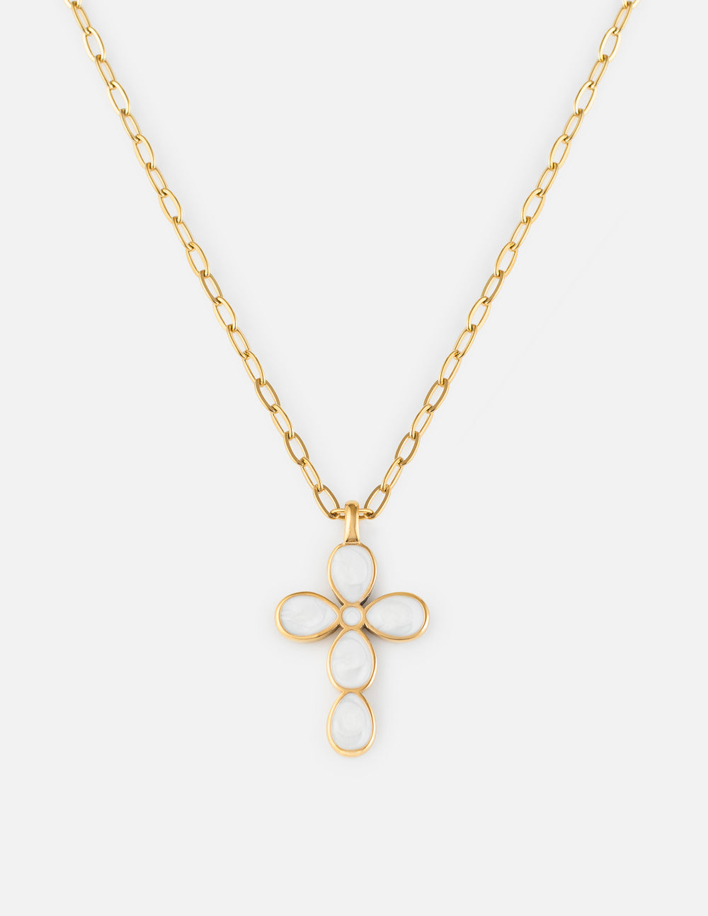 Eternal Light Cross Paperclip Chain Necklace by Elevated Faith