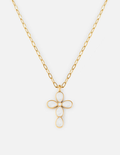 Eternal Light Cross Paperclip Chain Necklace by Elevated Faith