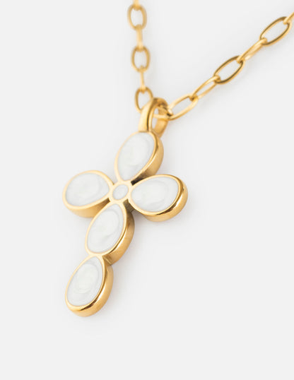 Eternal Light Cross Paperclip Chain Necklace by Elevated Faith