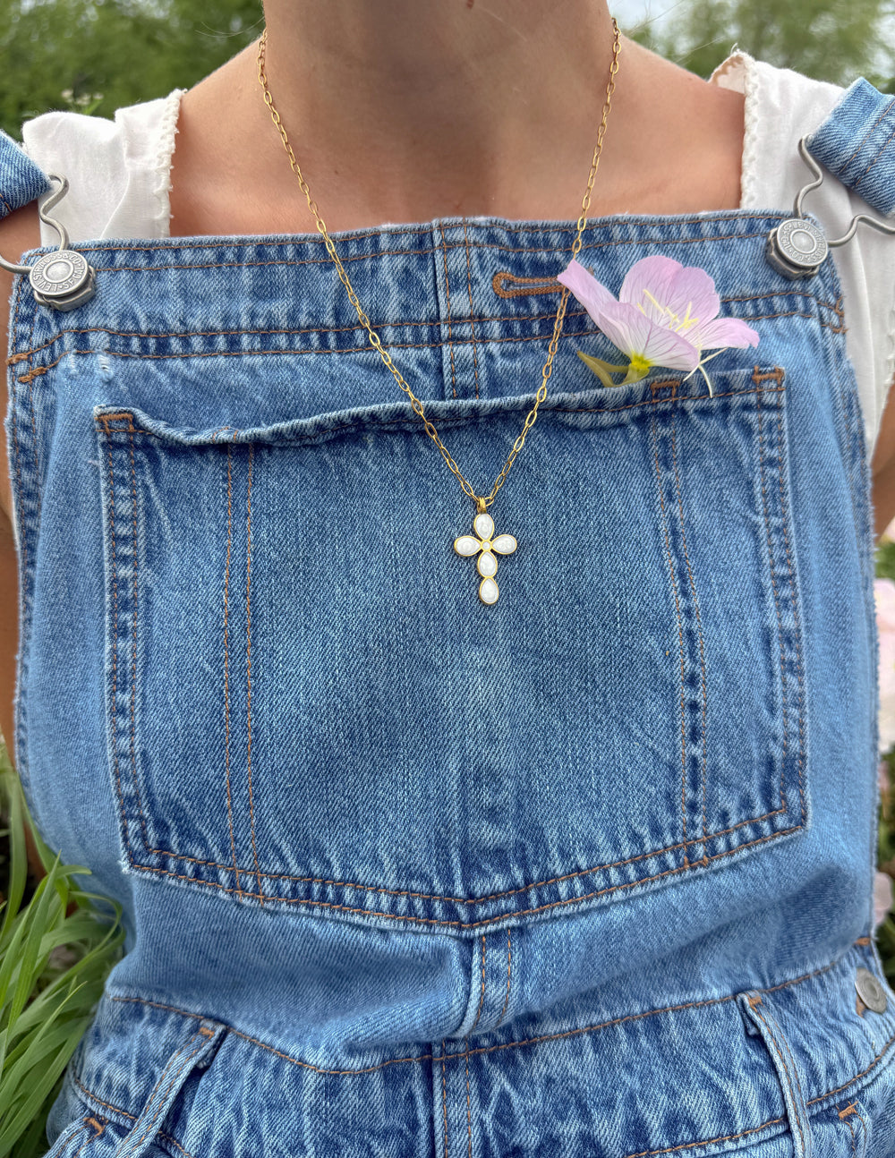 Eternal Light Cross Paperclip Chain Necklace by Elevated Faith