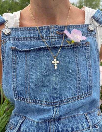 Eternal Light Cross Paperclip Chain Necklace by Elevated Faith