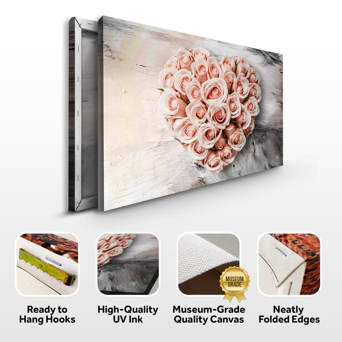 Floral Heart Wall Art II by Tailored Canvases
