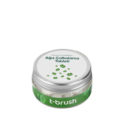 T-Brush Mint Fluoride-Free Mouthwash Tablets 75 Count by Beauty Care Bag