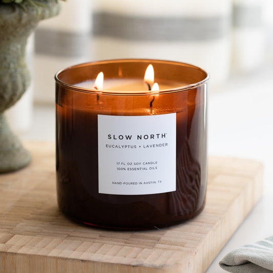 Eucalyptus + Lavender - Signature 3-Wick Candle by Slow North
