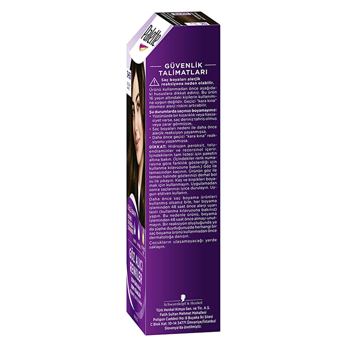 Palette Hair Dye - Intense Chocolate Brown Color with Keratin Care by Beauty Care Bag