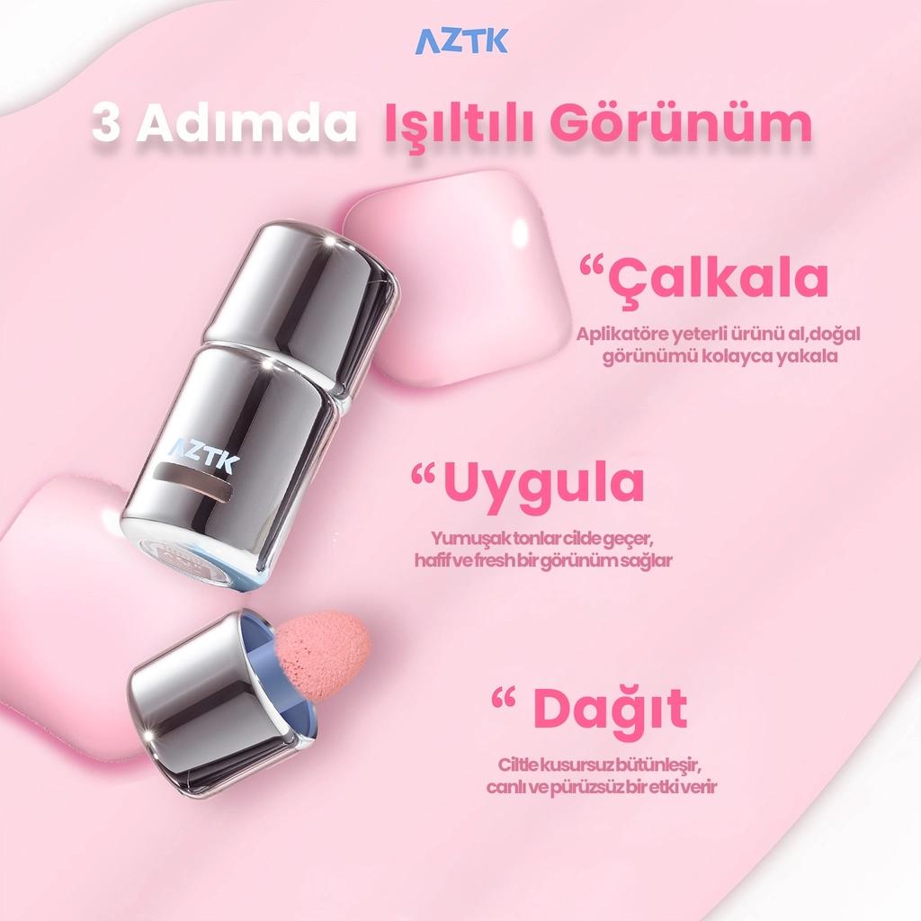 AZTK Liquid Blush Jelly Effect JC04 Fig Coffee by Beauty Care Bag