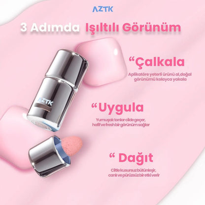 AZTK Liquid Blush Jelly Effect JC04 Fig Coffee by Beauty Care Bag