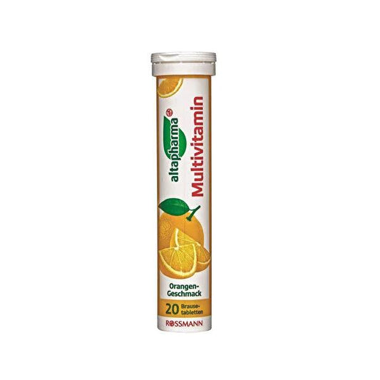 Altapharma Multivitamin Effervescent Tablets - Gluten-free, Lactose-free, Vegan Multivitamin Supplements in Orange Flavor by Beauty Care Bag