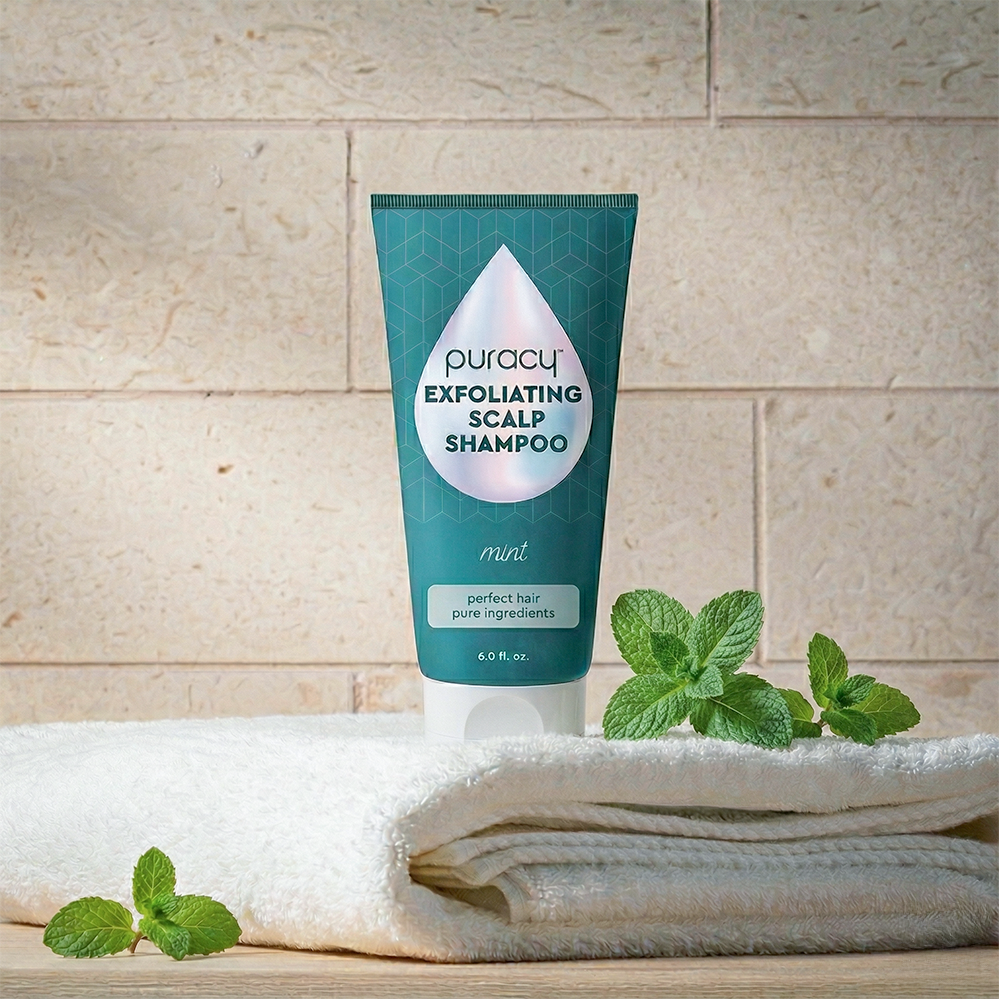 Exfoliating scalp shampoo with amino acids and plant extracts
