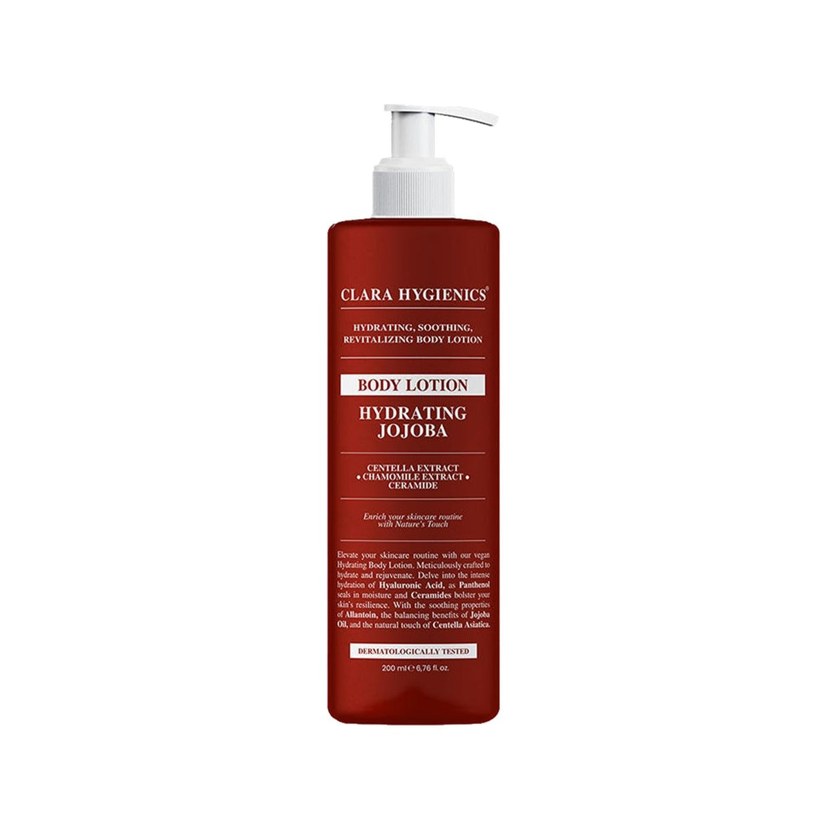 Clara Hygienics Hydrating Jojoba Body Lotion - 200ml Daily Moisturizer for Dry Skin, Nemlendirici VŸcut Losyonu by Beauty Care Bag