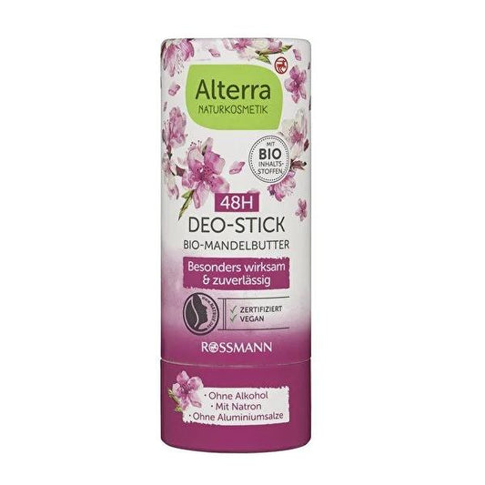 Alterra Natural Vegan Deodorant Stick with Almond Oil - Natrue Certified, Eco-Friendly Packaging by Beauty Care Bag