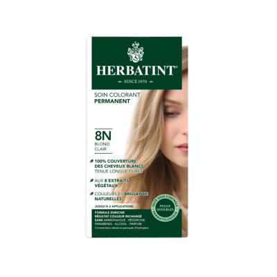 Herbatint 8N Light Blonde Hair Dye - Natural & Gentle Hair Color, Ammonia Free, Covers Gray, with 8 Herbal Extracts by Beauty Care Bag