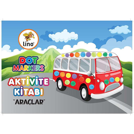 Lino Dot Marker Coloring Book: Vehicle Theme - Fine Motor Skills Activity for Toddlers & Preschoolers - Early Childhood Education by Beauty Care Bag