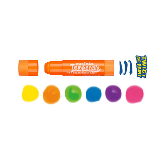 Carioca Temperello stick coloring pens set for kids, 6 pieces