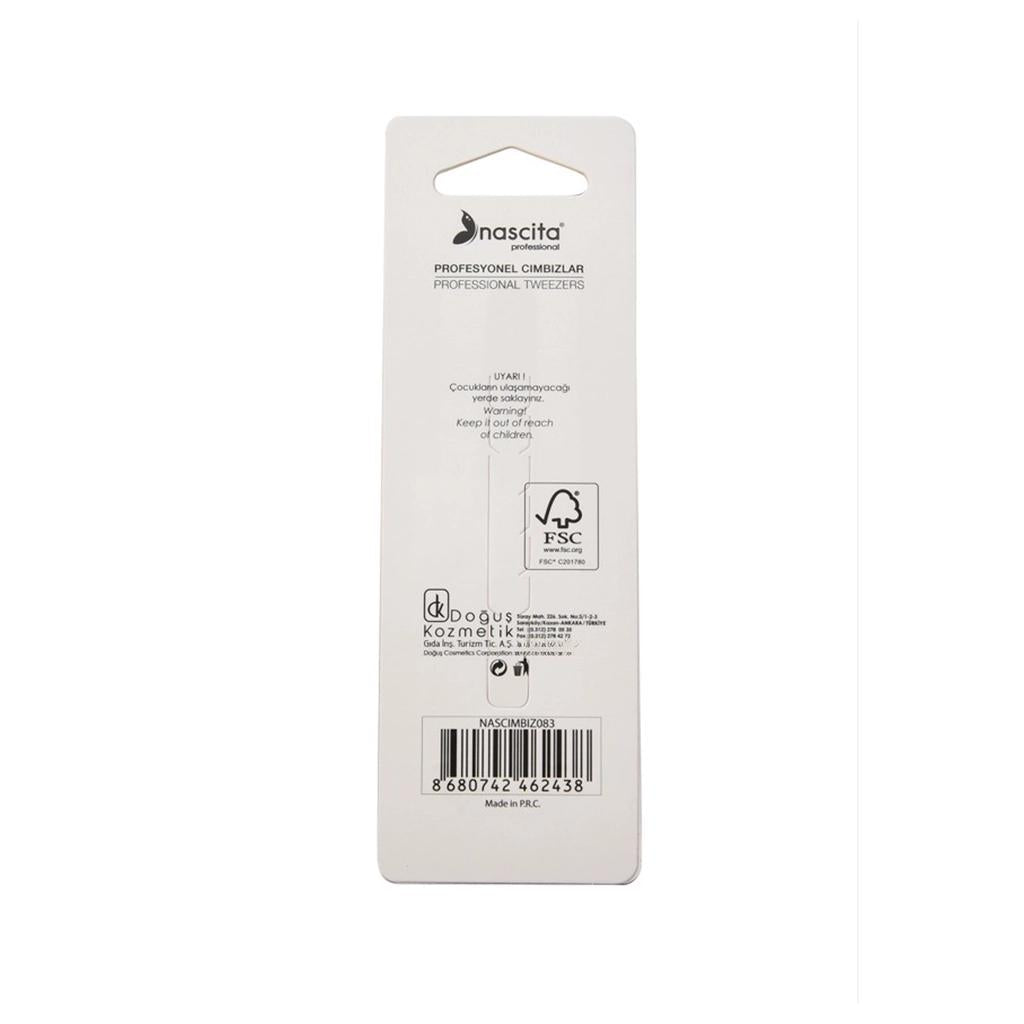 Nascita Rose Series 083 Slanted Tweezers for Precise Grooming by Beauty Care Bag